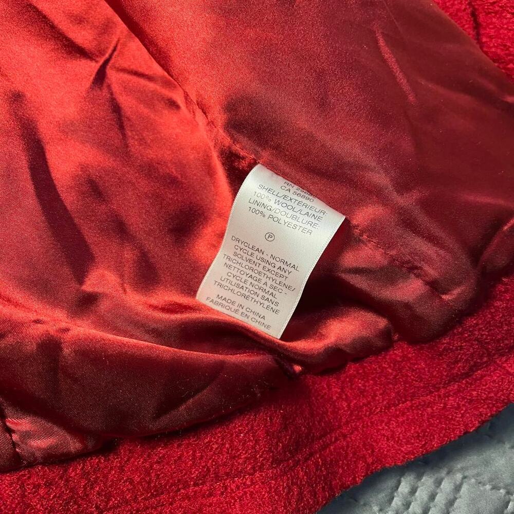 Pendleton Boiled Wool Jacket Red Double Breast Co… - image 4